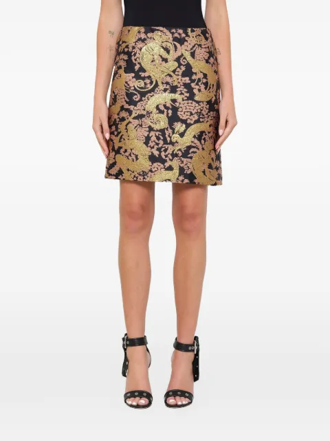 Lanvin animal-pattern jacquard mini skirt