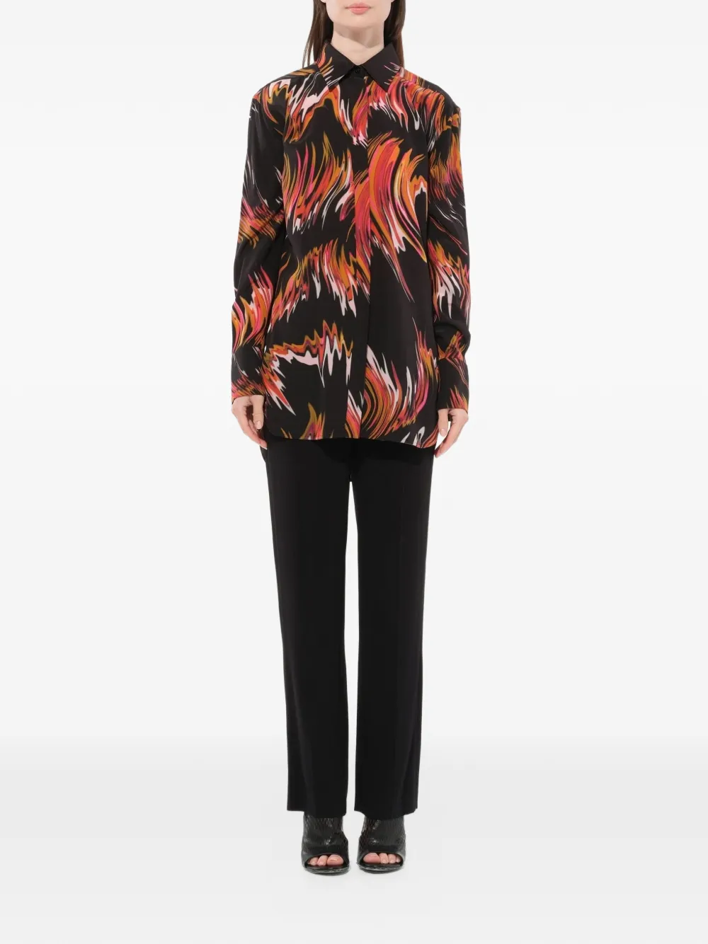 Givenchy blouse met grafische print Zwart