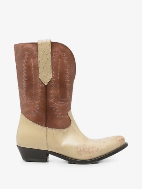 Golden Goose Wish Star embroidered leather boots