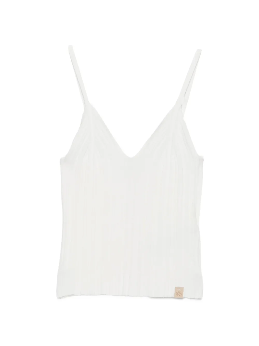 Jacob Cohën ribbed-knit V-neck top - Bianco