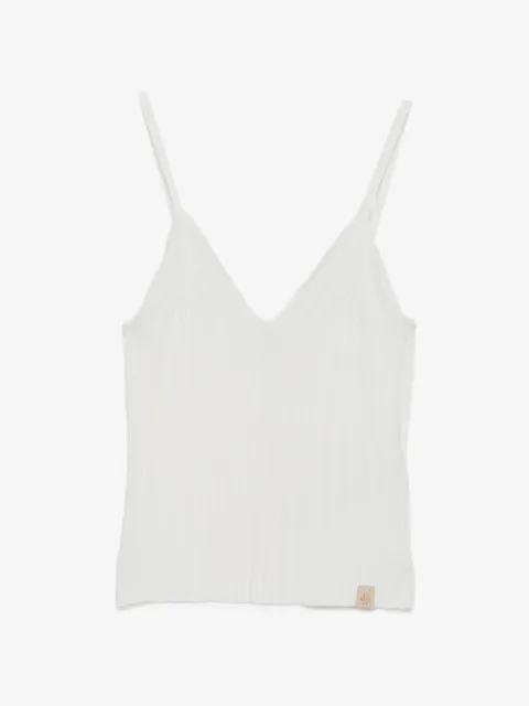 Jacob Cohën ribbed-knit V-neck top