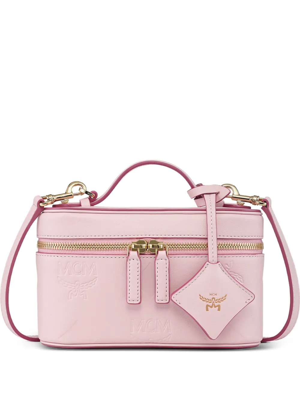 MCM Aren Maxi Monogram leather vanity case - Rosa