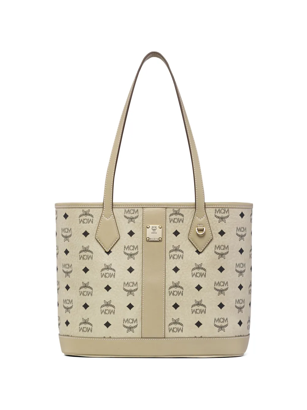 MCM Visetos logo-print tote bag - Toni neutri
