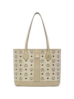 MCM ロゴプリント ベージュ トートバッグ MCM Medium Liz Monogram Tote Bag | Neutrals | FARFETCH