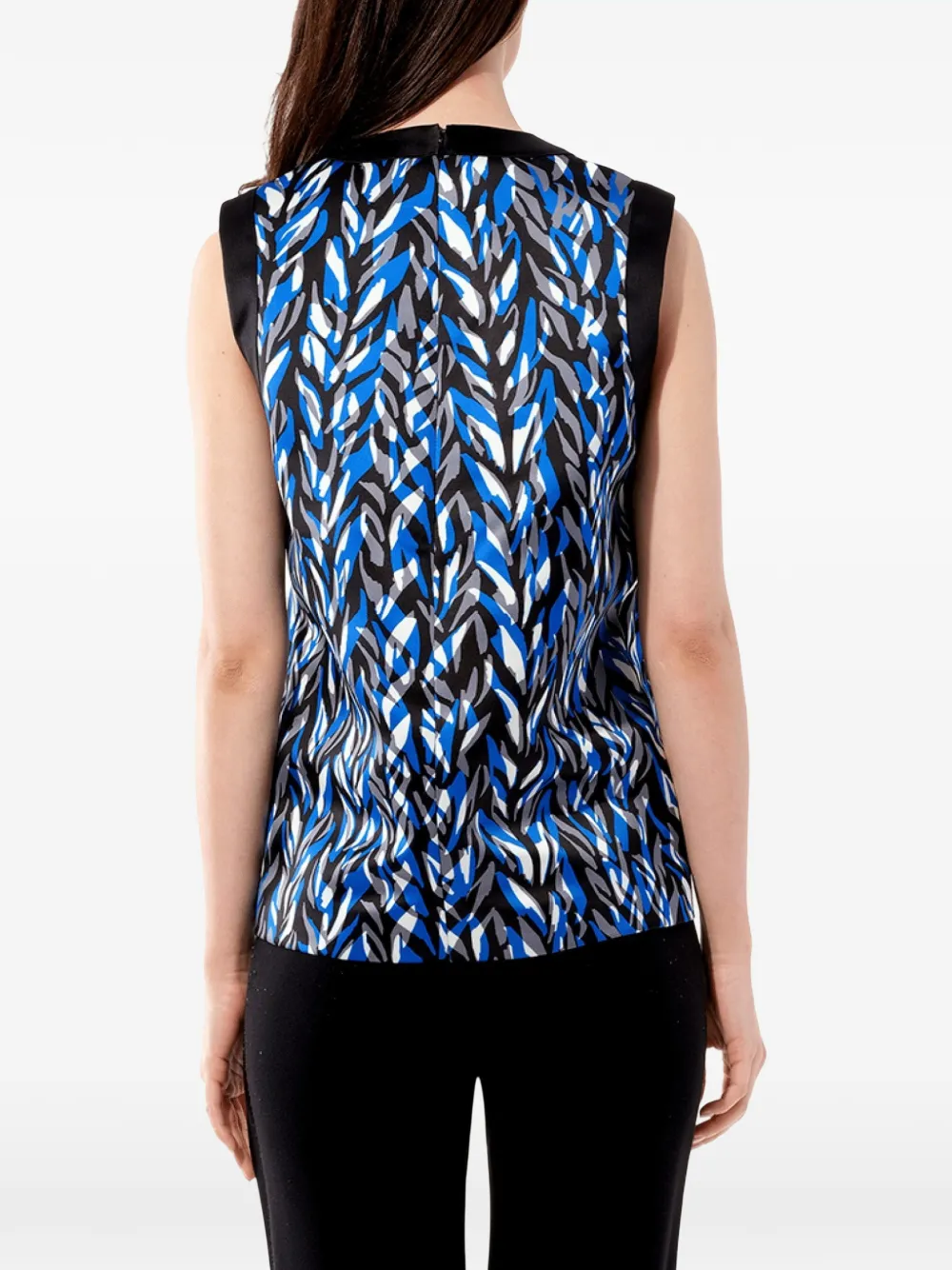 Balenciaga Blouse met abstracte print Zwart