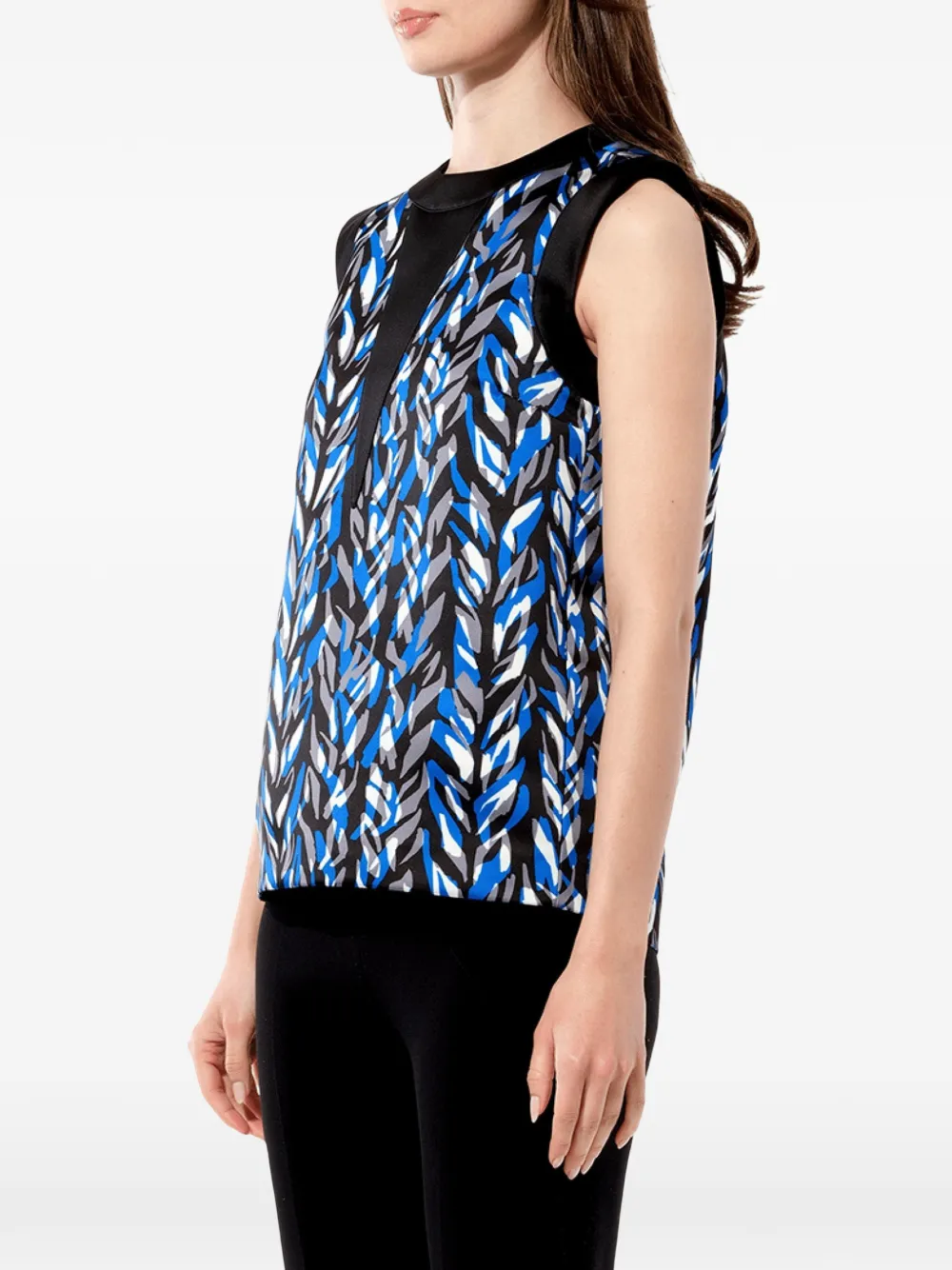 Balenciaga Blouse met abstracte print Zwart
