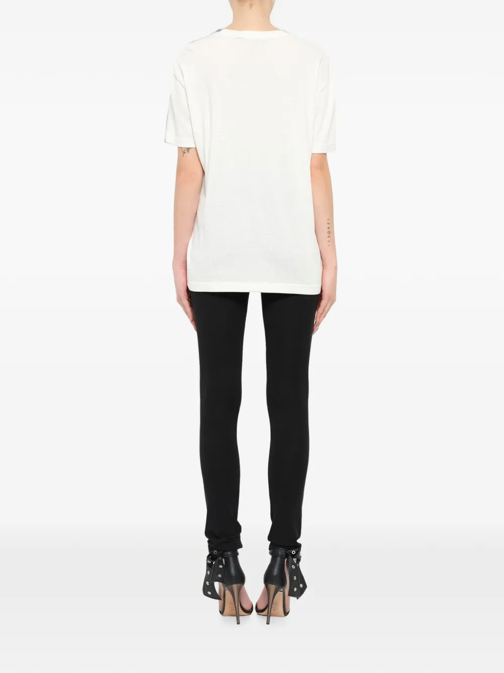 Givenchy T-shirt met ronde hals en print Beige