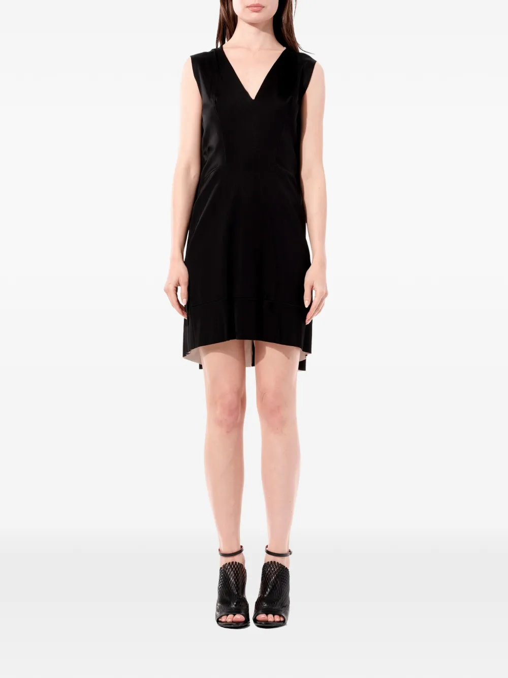 Balenciaga Jurk met V-hals Zwart