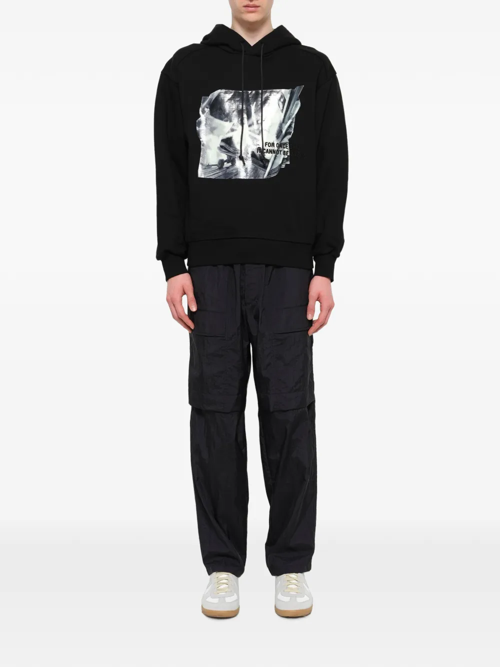 Juun.J Hoodie met print Zwart
