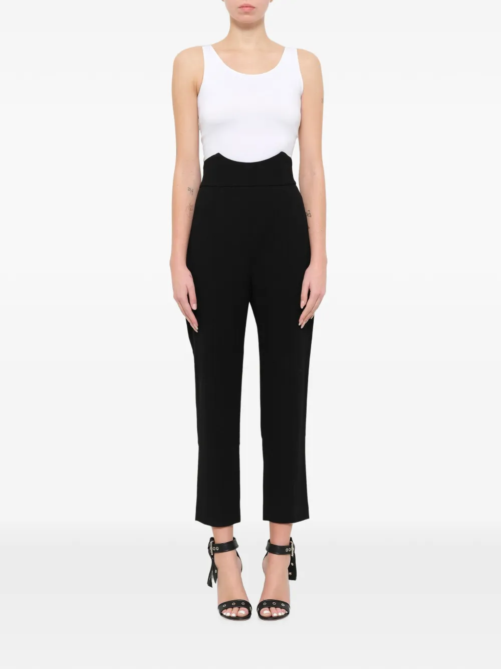 Alexander McQueen High waist pantalon Zwart
