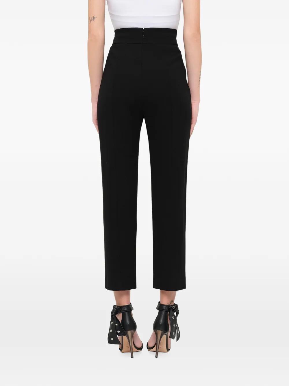 Alexander McQueen High waist pantalon Zwart