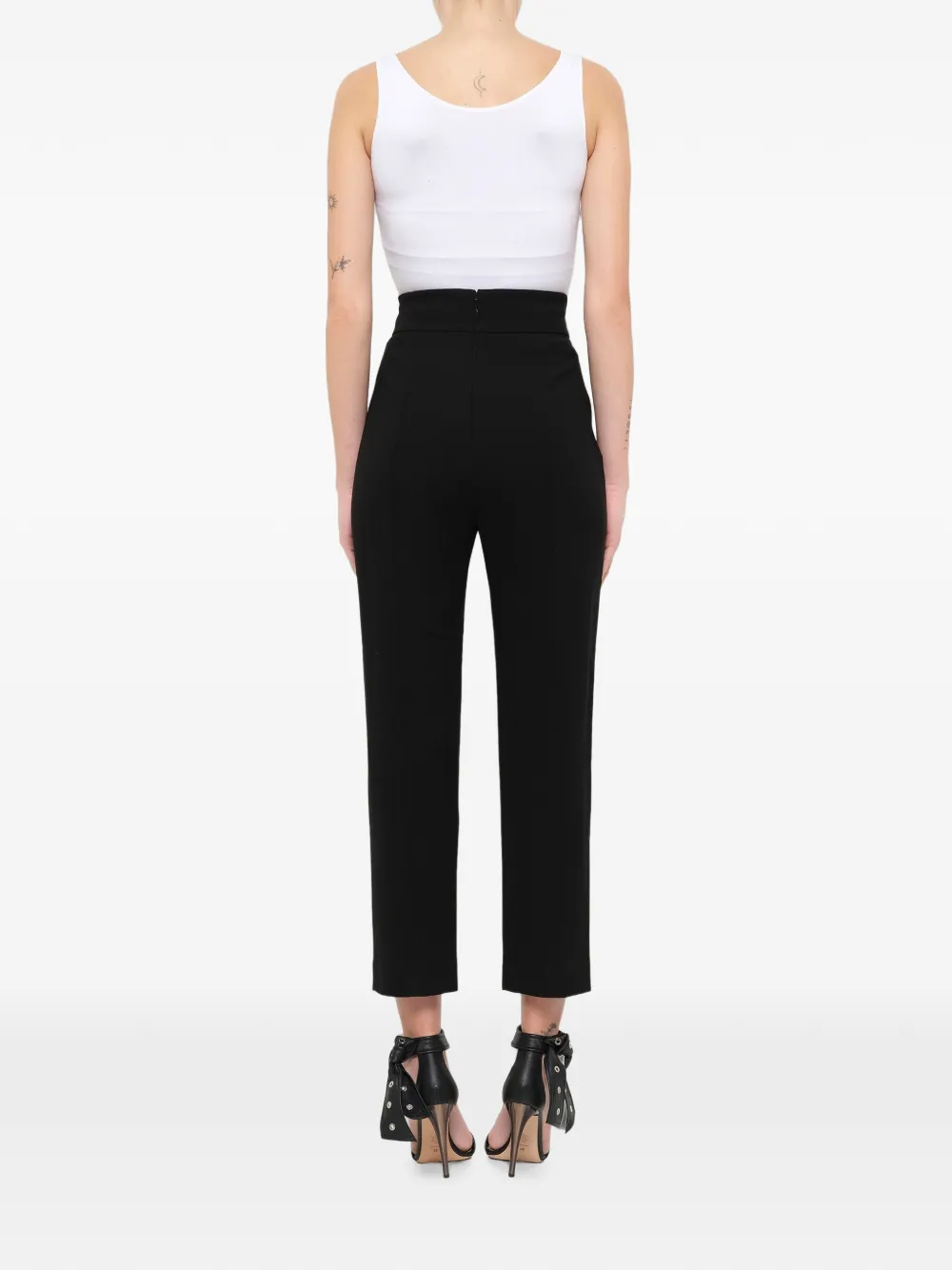 Alexander McQueen High waist pantalon Zwart