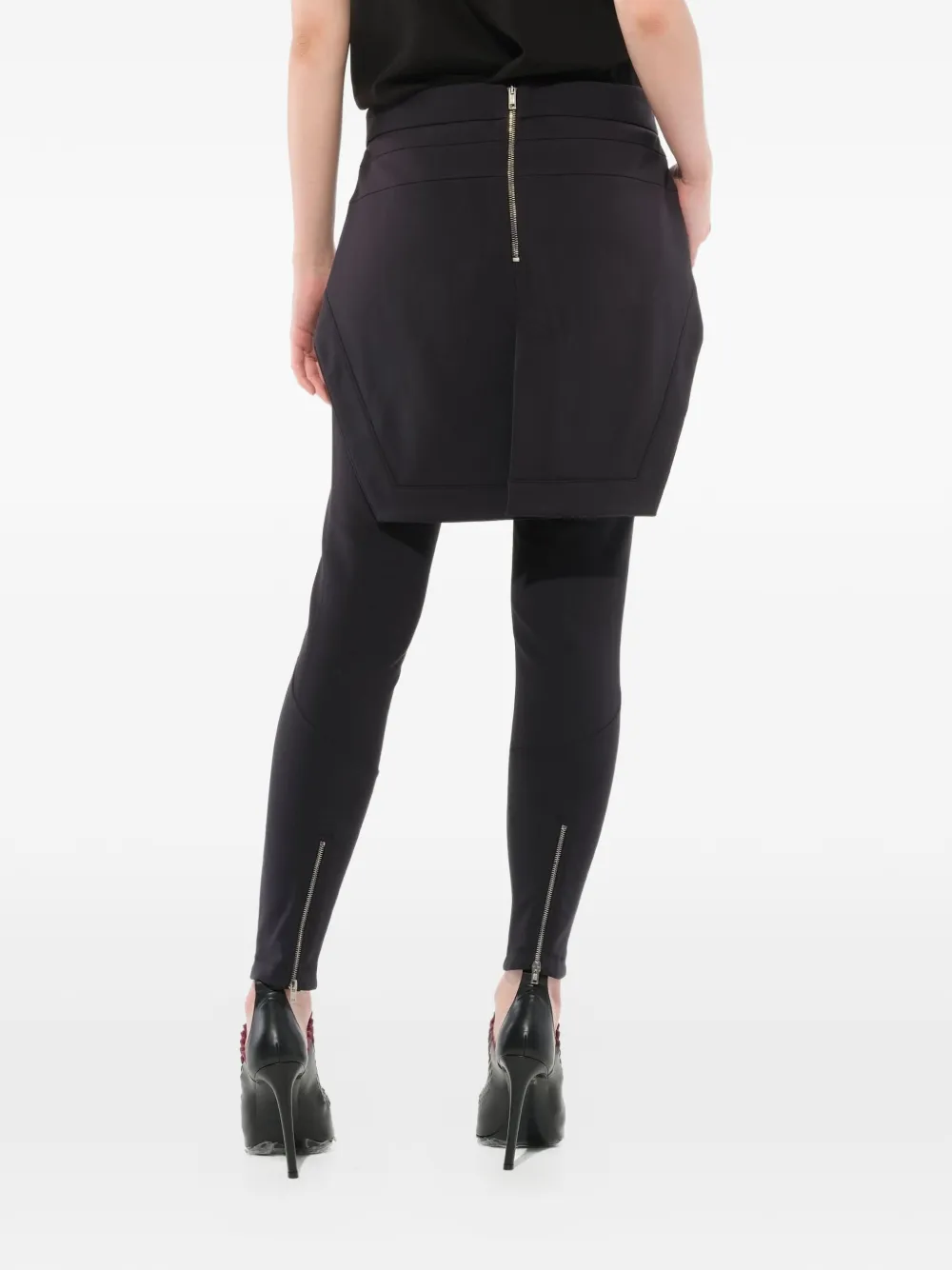 Givenchy Gelaagde broek met rits Zwart