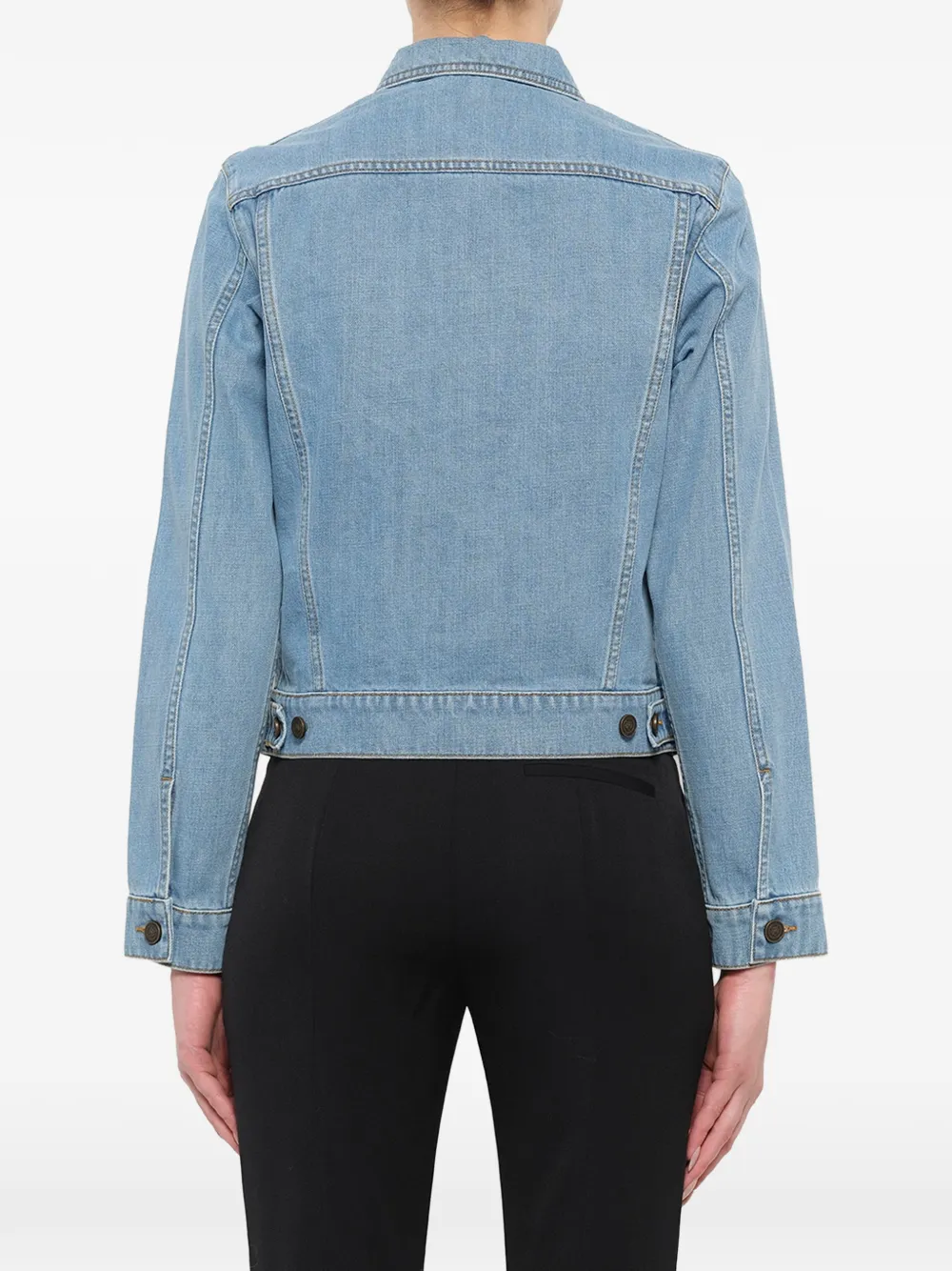 Kenzo Spijkerjack met logopatch Blauw