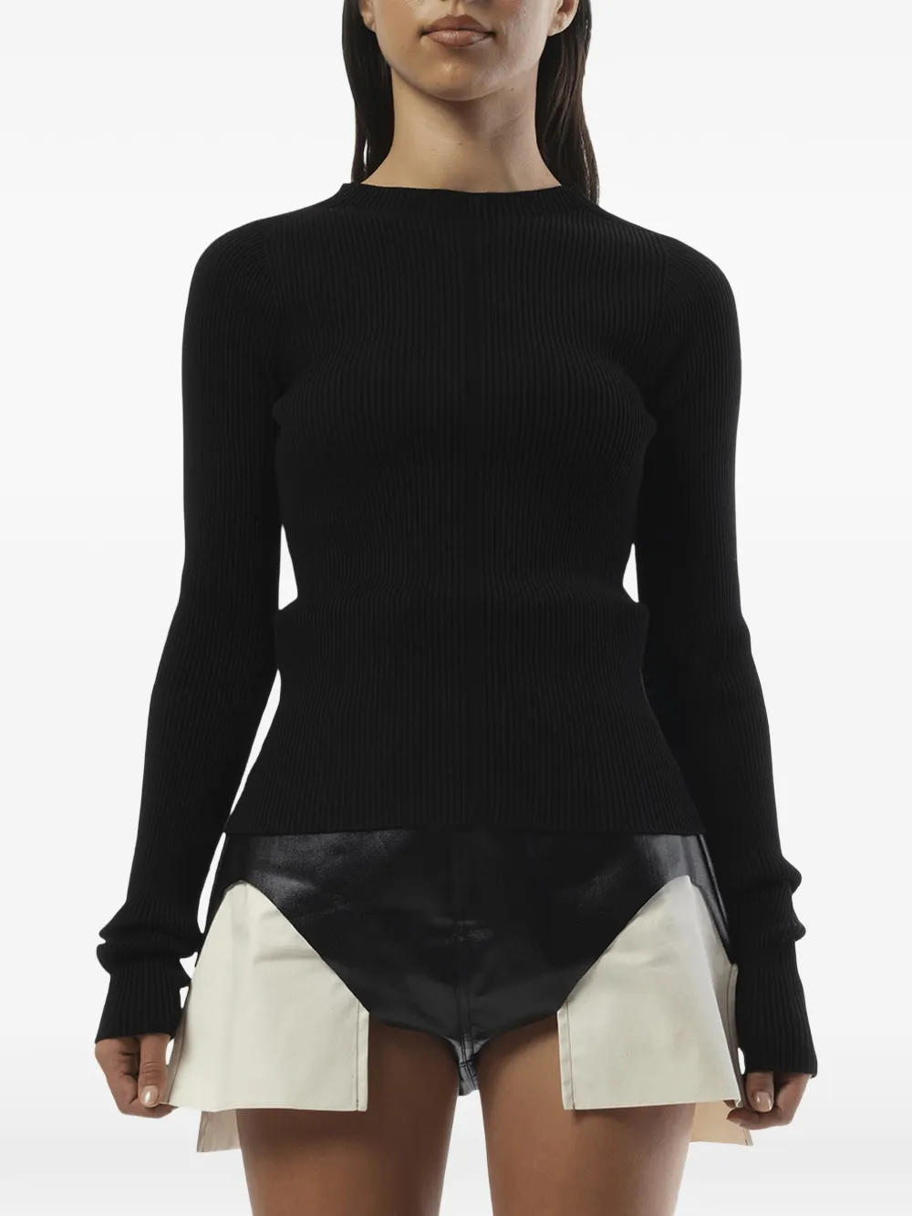 Rick Owens ribbed-knit sweater - Black