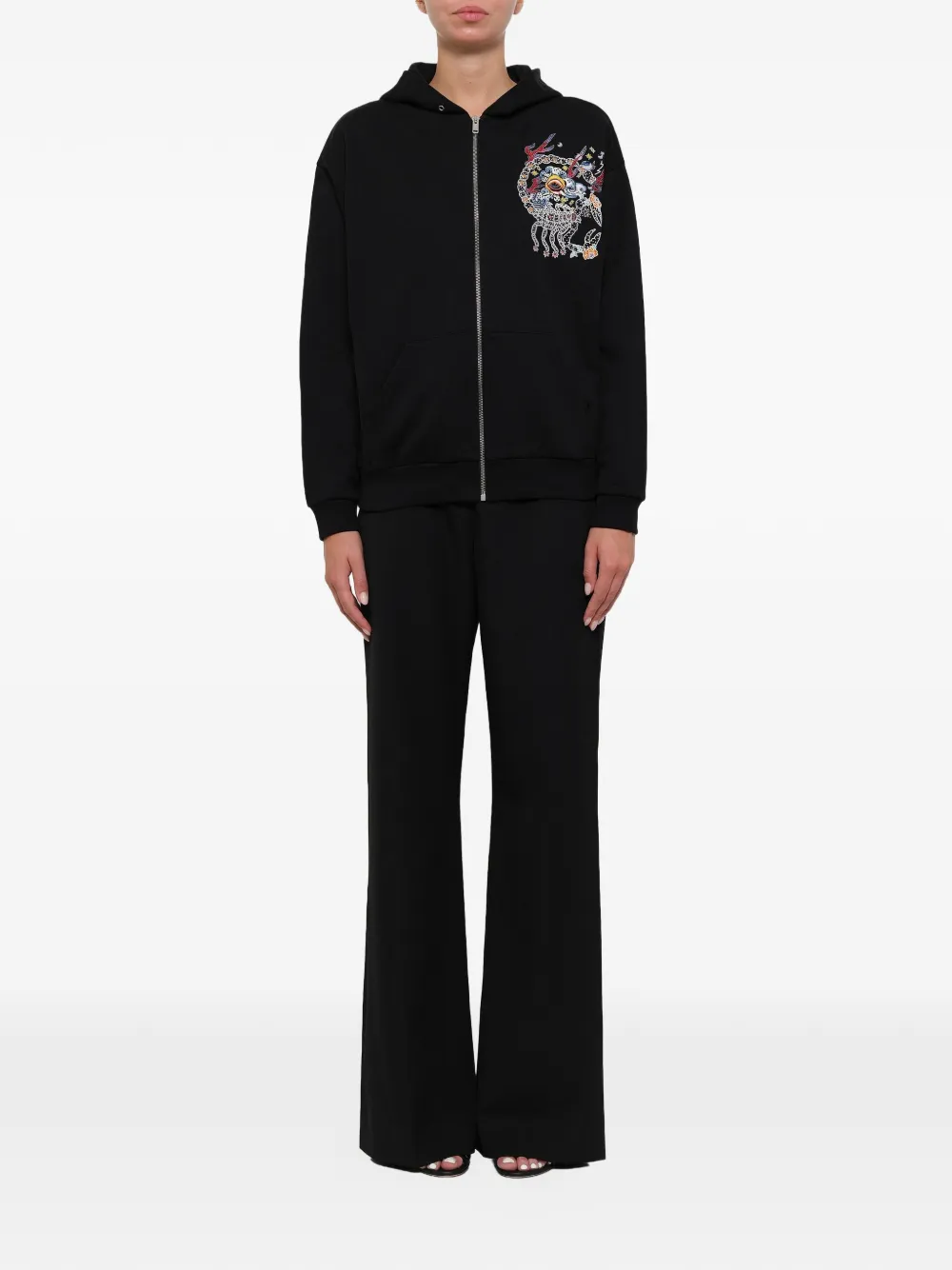 Givenchy Hoodie met borduurwerk Zwart