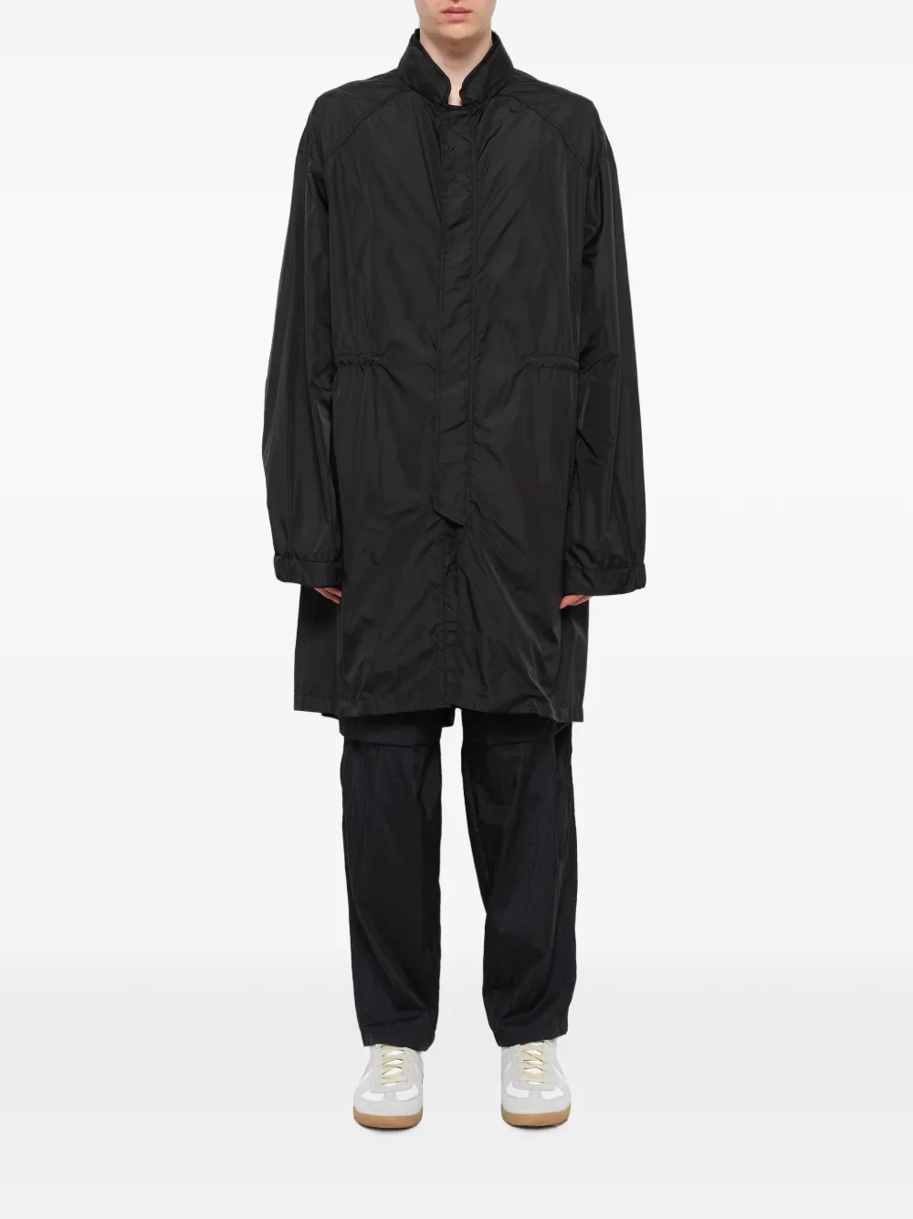 Juun.J slogan-print drawstring-waist parka