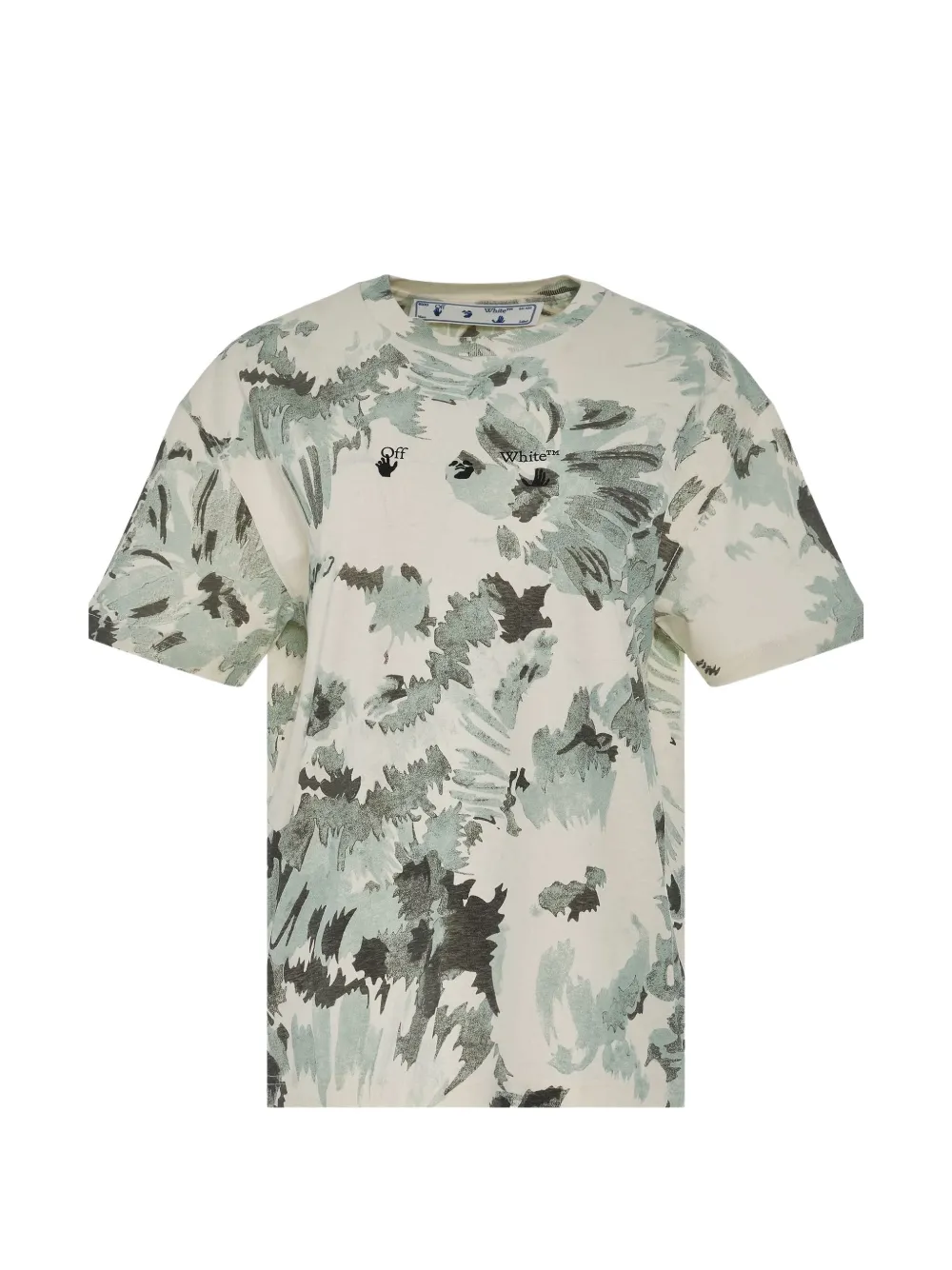Off-White floral-print logo-print T-shirt - Toni neutri