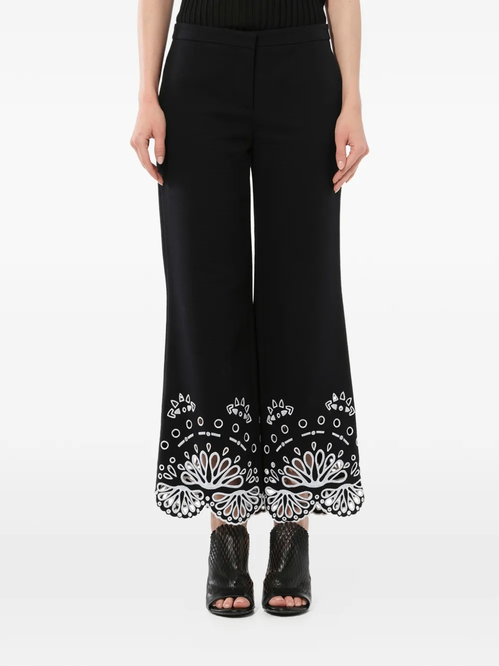 PUCCI broderie-anglaise trousers - Schwarz