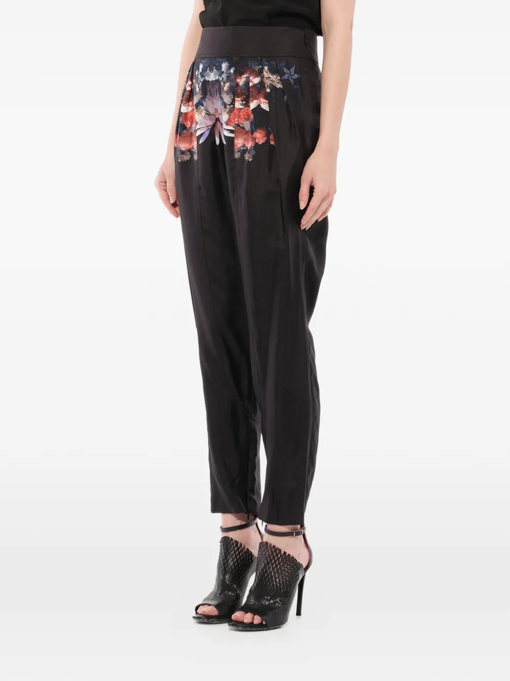 Givenchy Plooibroek met bloemenprint Zwart