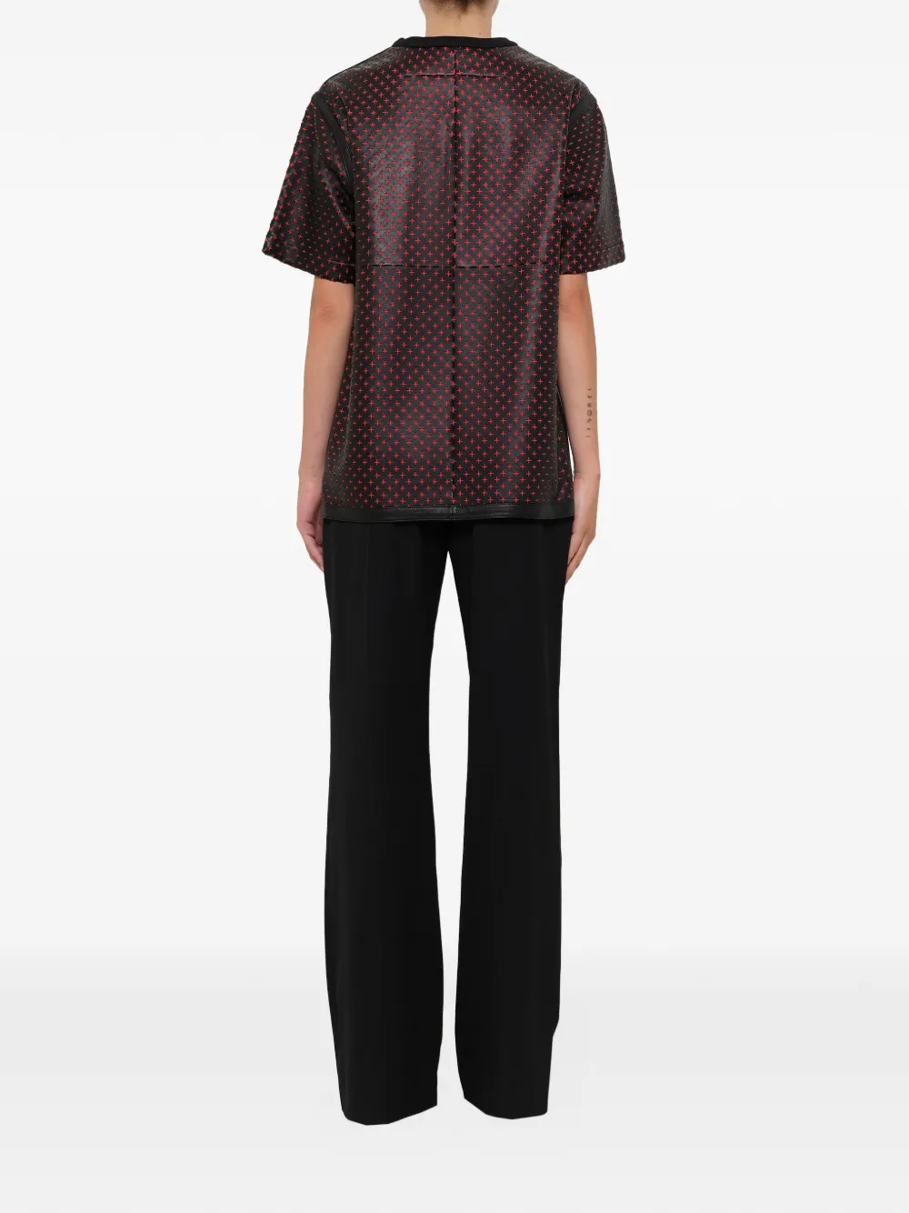 Givenchy Geperforeerde leren top Zwart