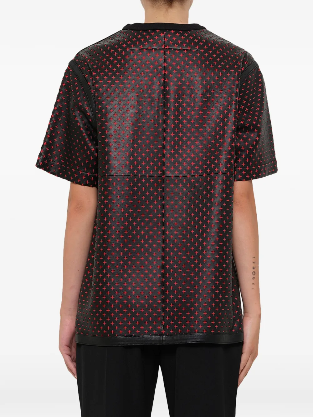 Givenchy Geperforeerde leren top Zwart