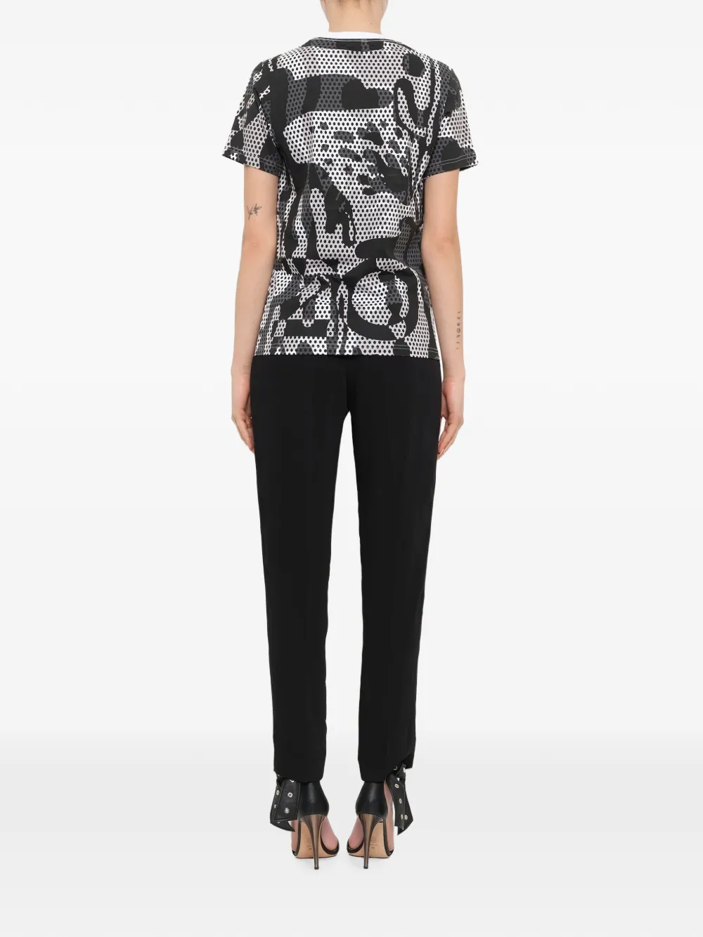 Kenzo T-shirt met stippen en logoprint Wit