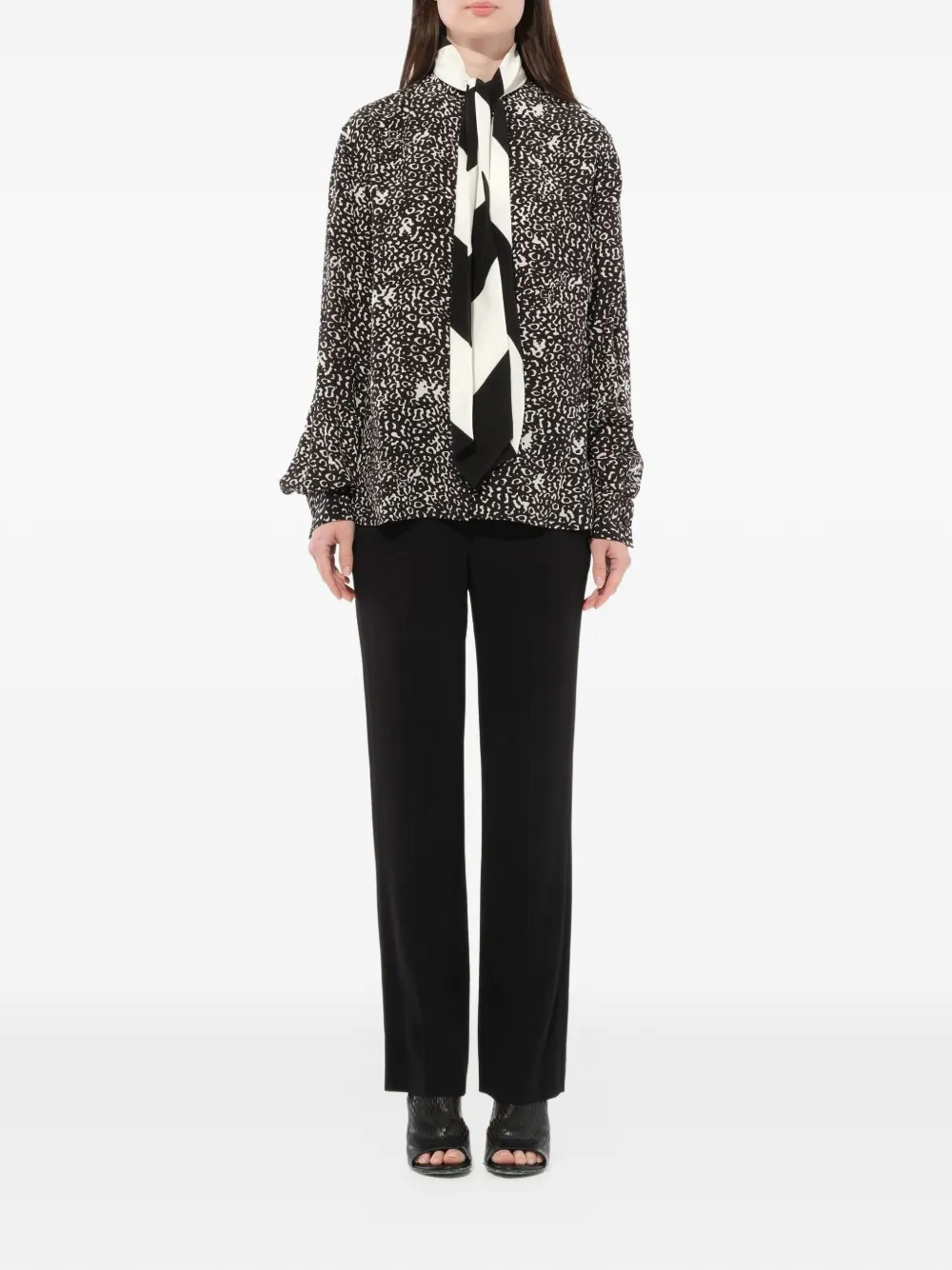  Givenchy Camisa Con Estampado De Leopardo - Negro 
