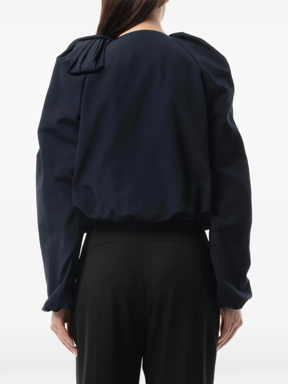 Lanvin Gesmockt jack met strikdetail Blauw