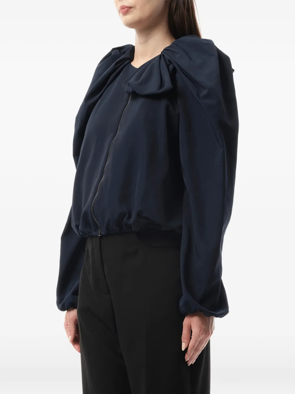Lanvin Gesmockt jack met strikdetail Blauw