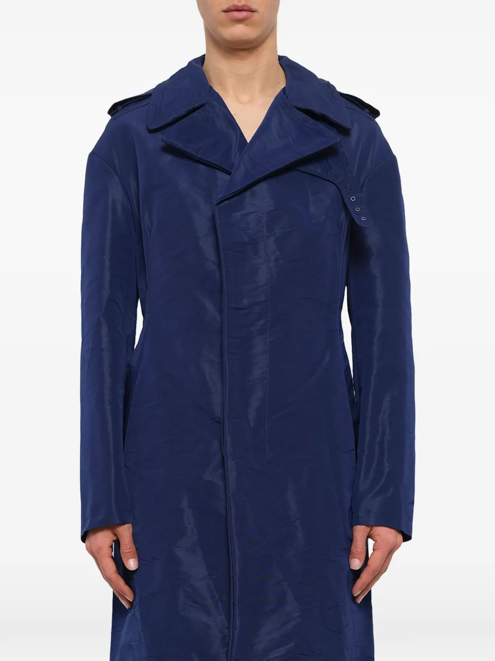 Lanvin epaulette-detail coat Blauw