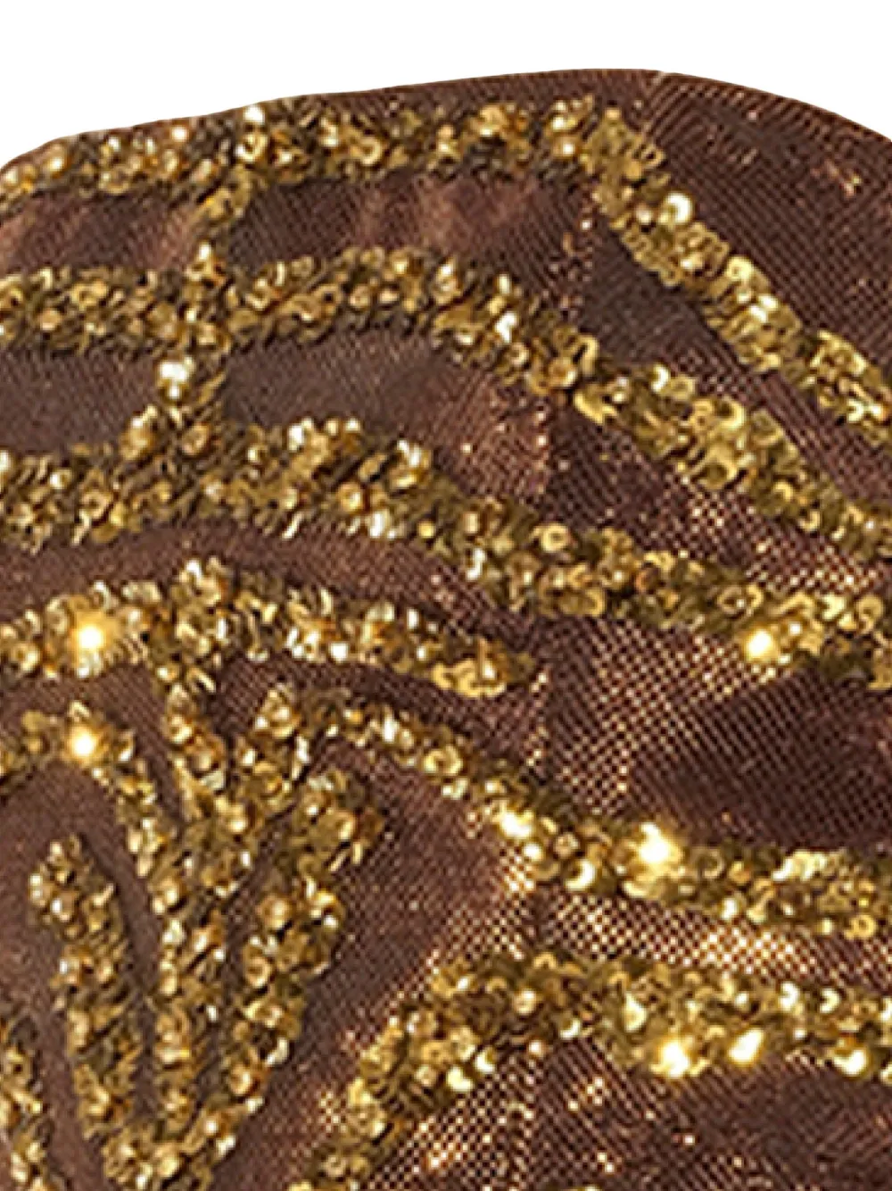 Balmain Jurk verfraaid met pailletten Bruin