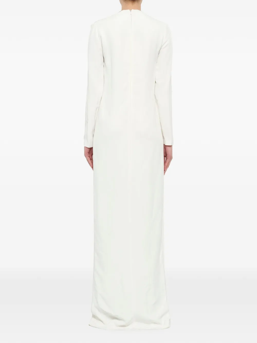Lanvin Maxi-jurk met V-hals en split aan de voorkant Wit