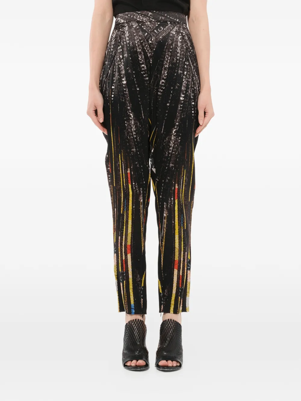 Givenchy sequin-embellished high-waisted trousers - Schwarz