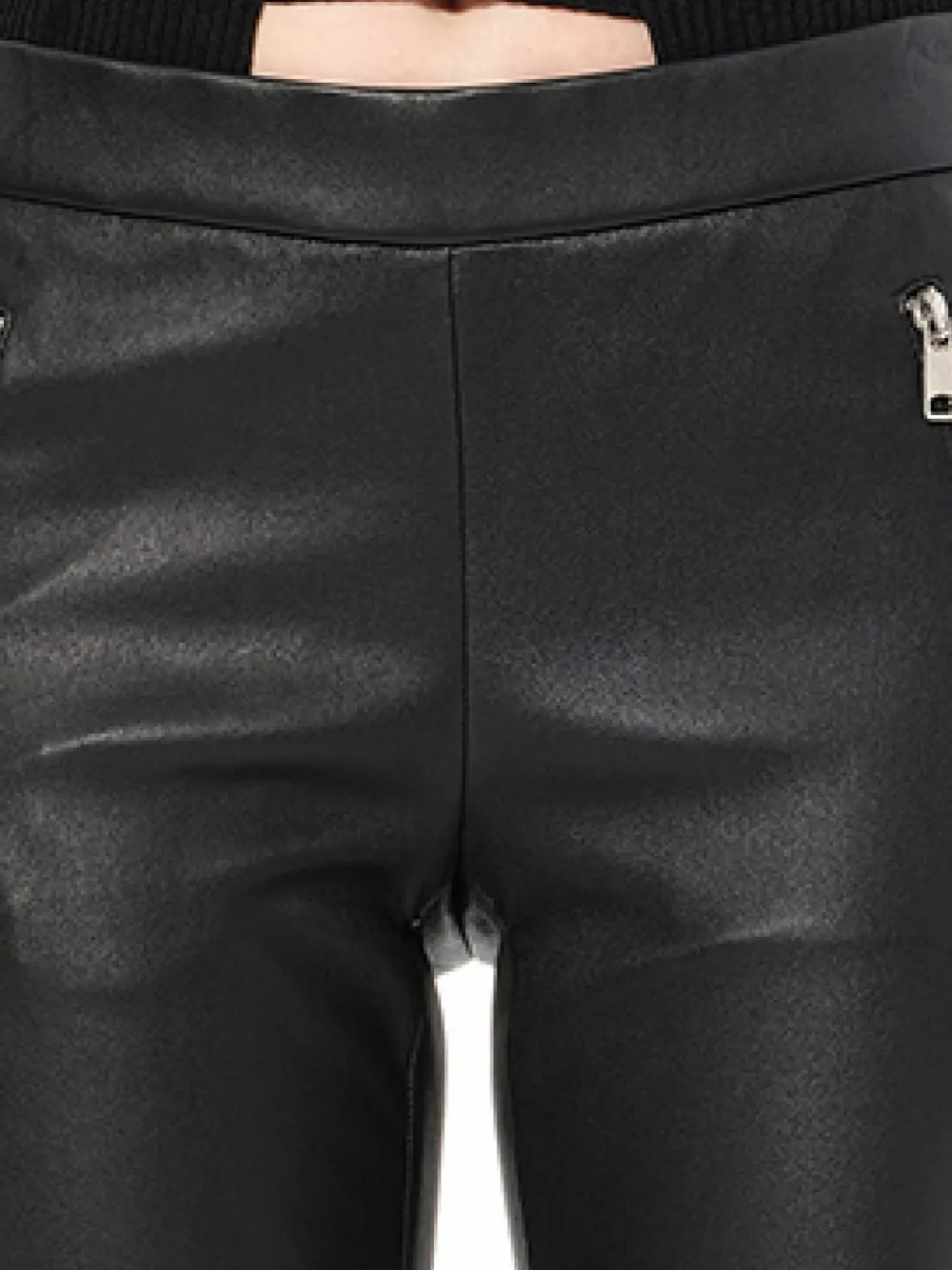 Alexander McQueen Legging met ritsdetail Zwart