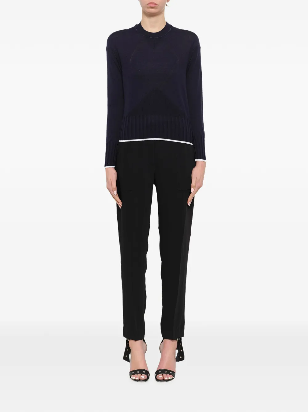 Kenzo Ribgebreide trui Blauw