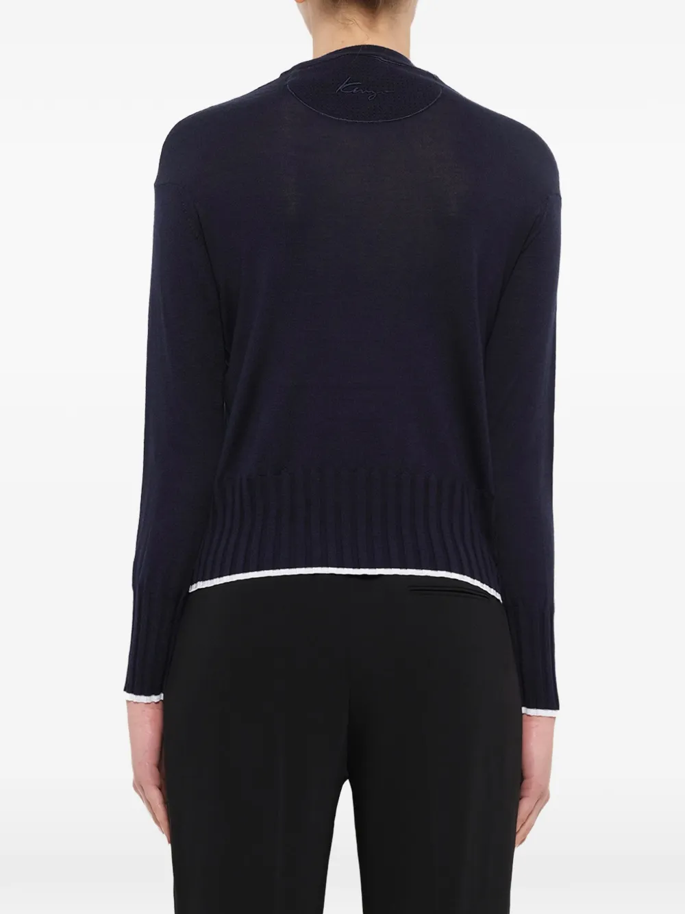 Kenzo Ribgebreide trui Blauw
