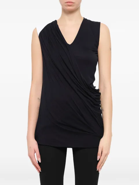 Givenchy top drapeado con cuello en V