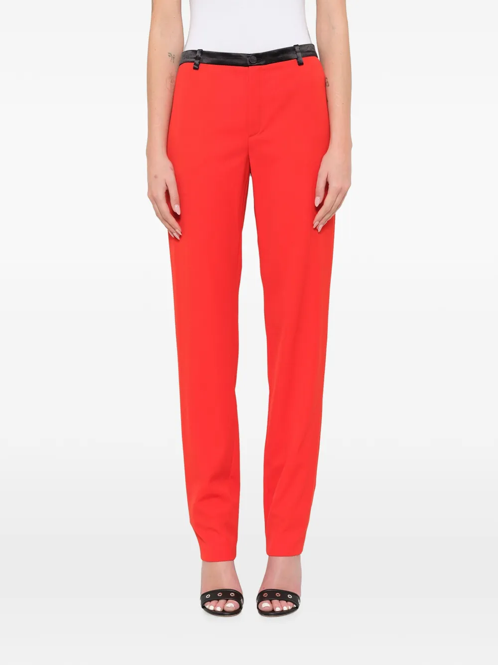 Lanvin satin-waistband trousers - Red