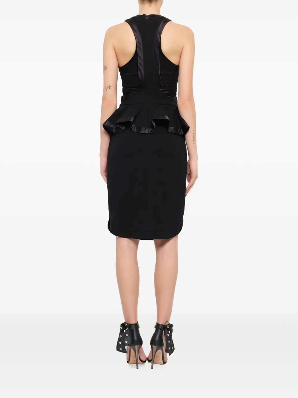Givenchy Podium midi-jurk met satijnen afwerking Zwart
