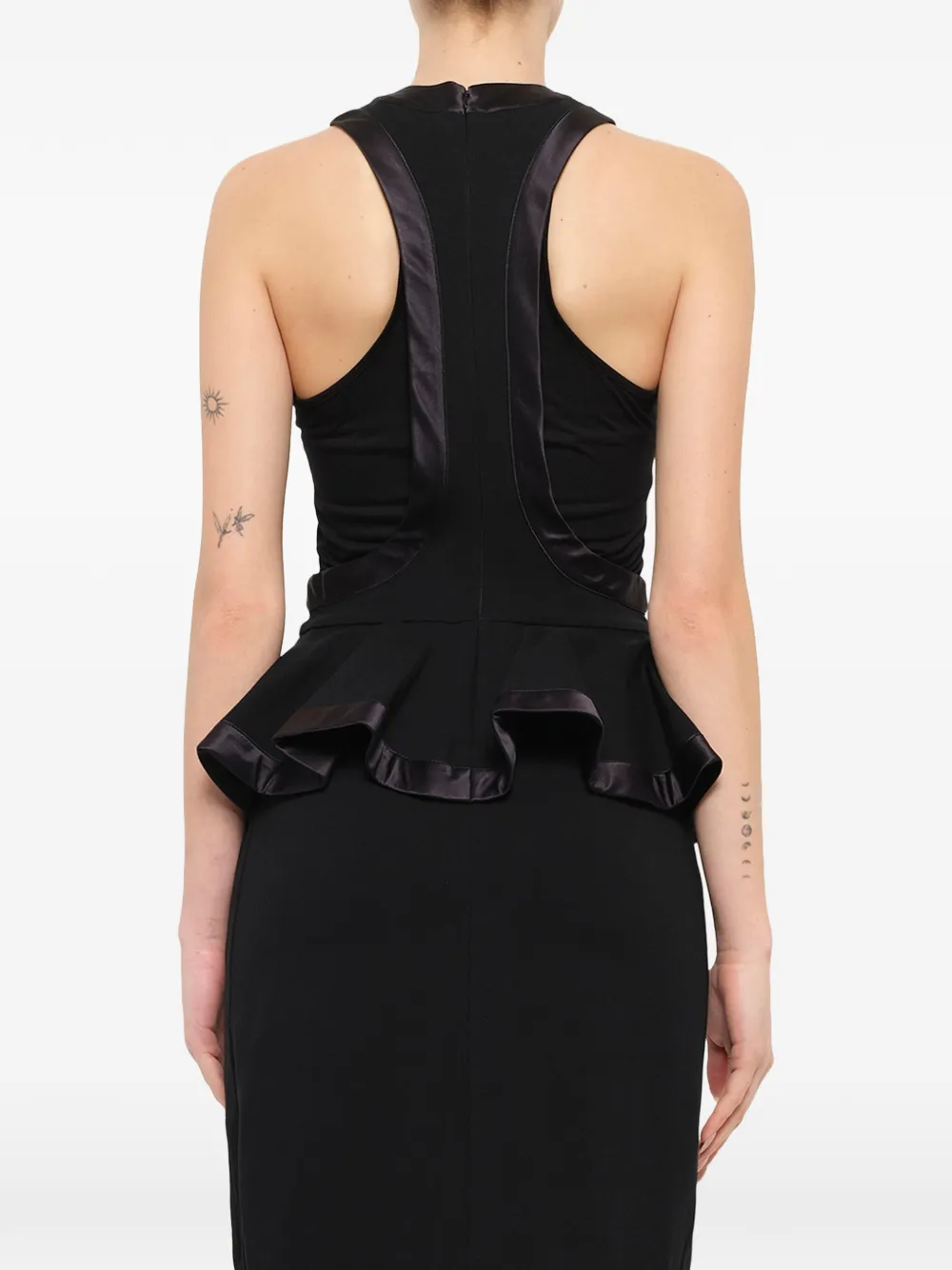 Givenchy Podium midi-jurk met satijnen afwerking Zwart