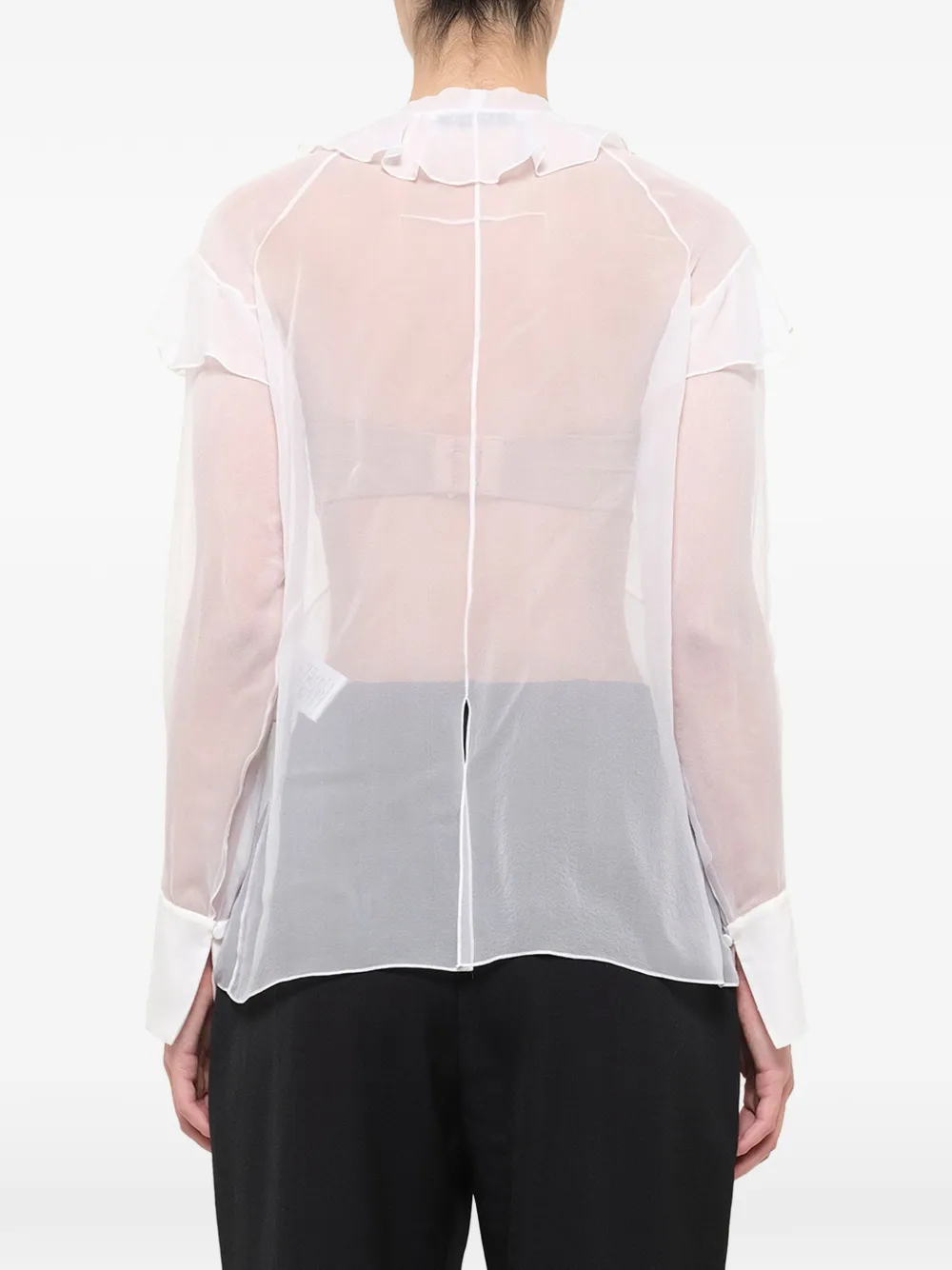 Givenchy ruffled silk-chiffon blouse Wit