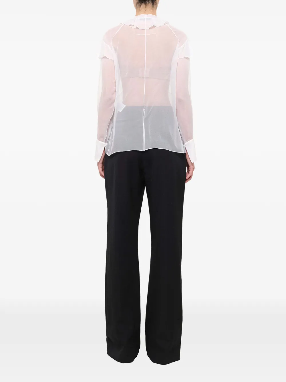 Givenchy ruffled silk-chiffon blouse Wit