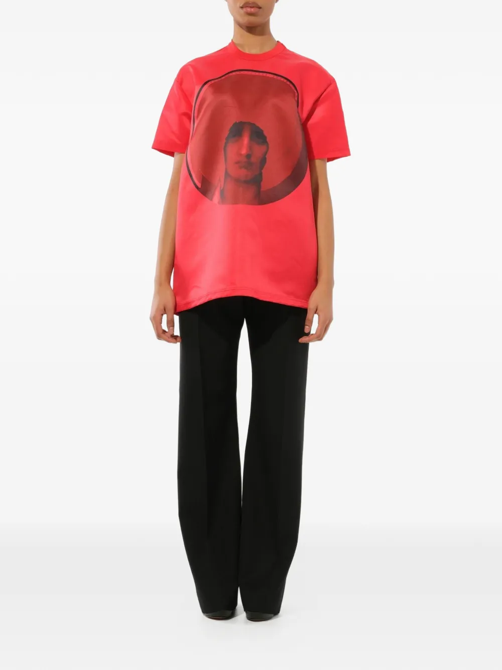 Givenchy grafische print podium T-shirt Rood