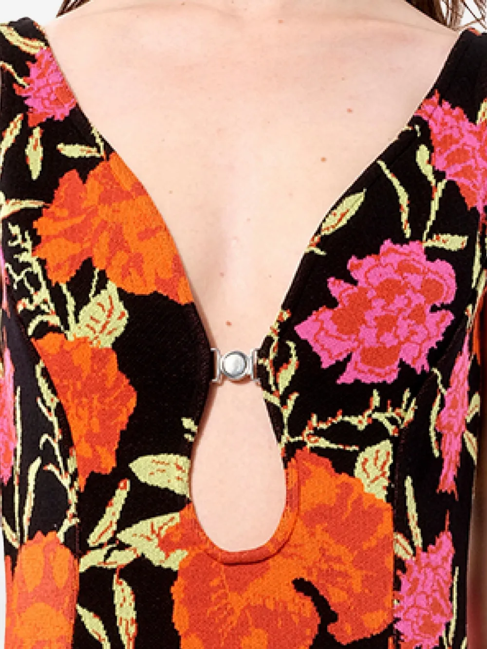 Balenciaga Oeillet jurk met bloemenprint Zwart