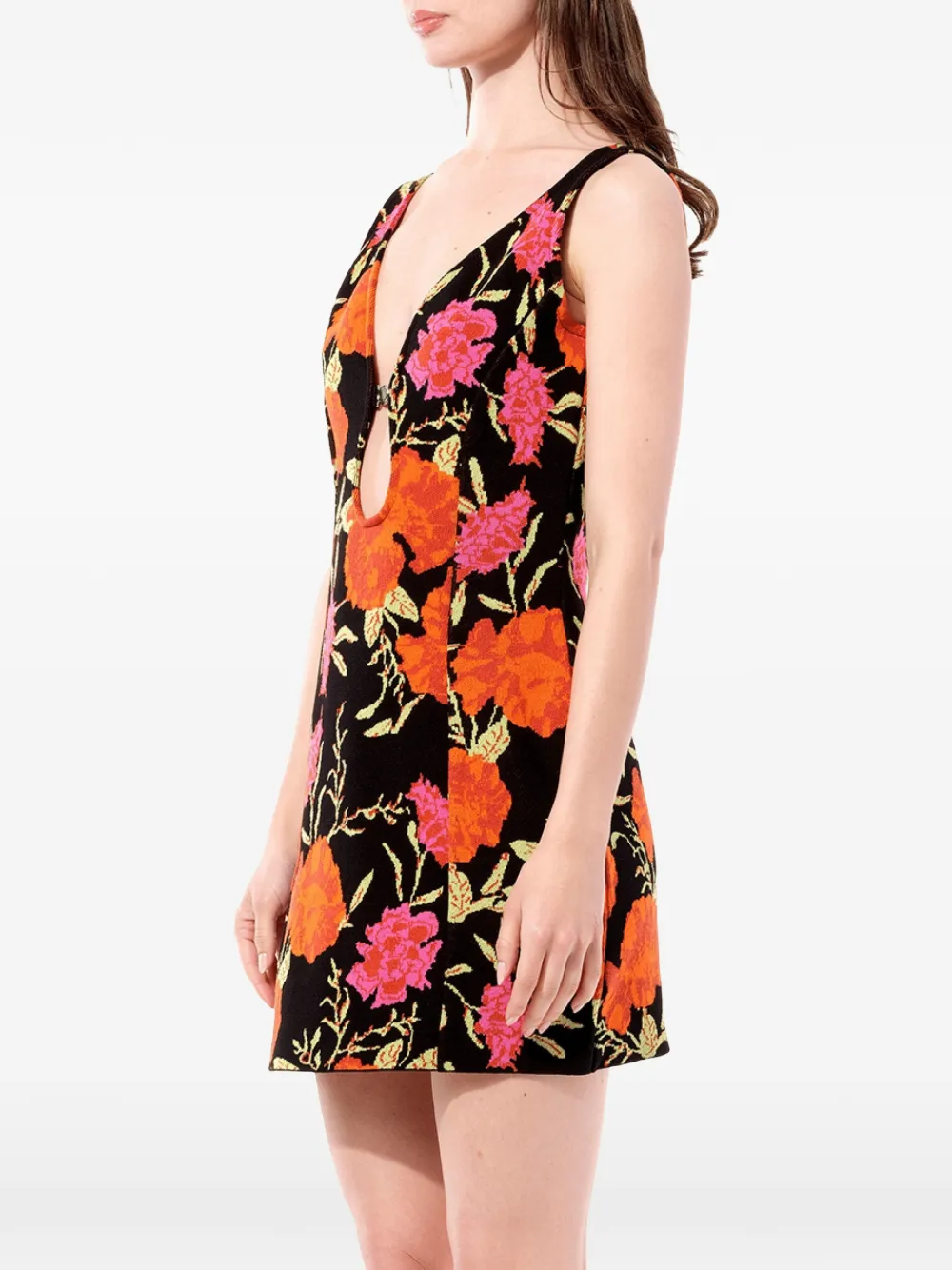 Balenciaga Oeillet jurk met bloemenprint Zwart