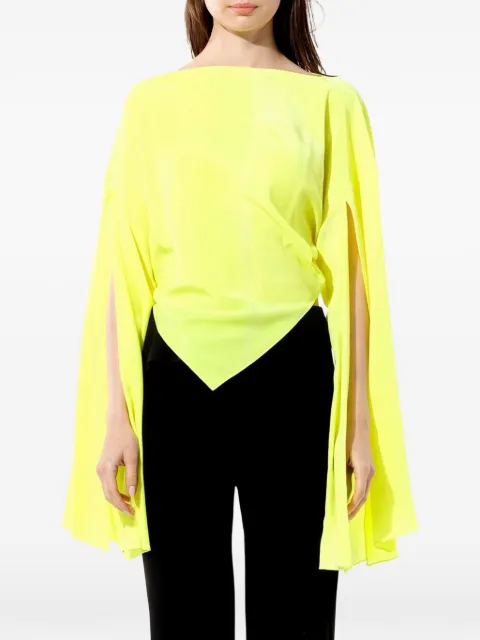 Balenciaga slit-sleeve crepe top