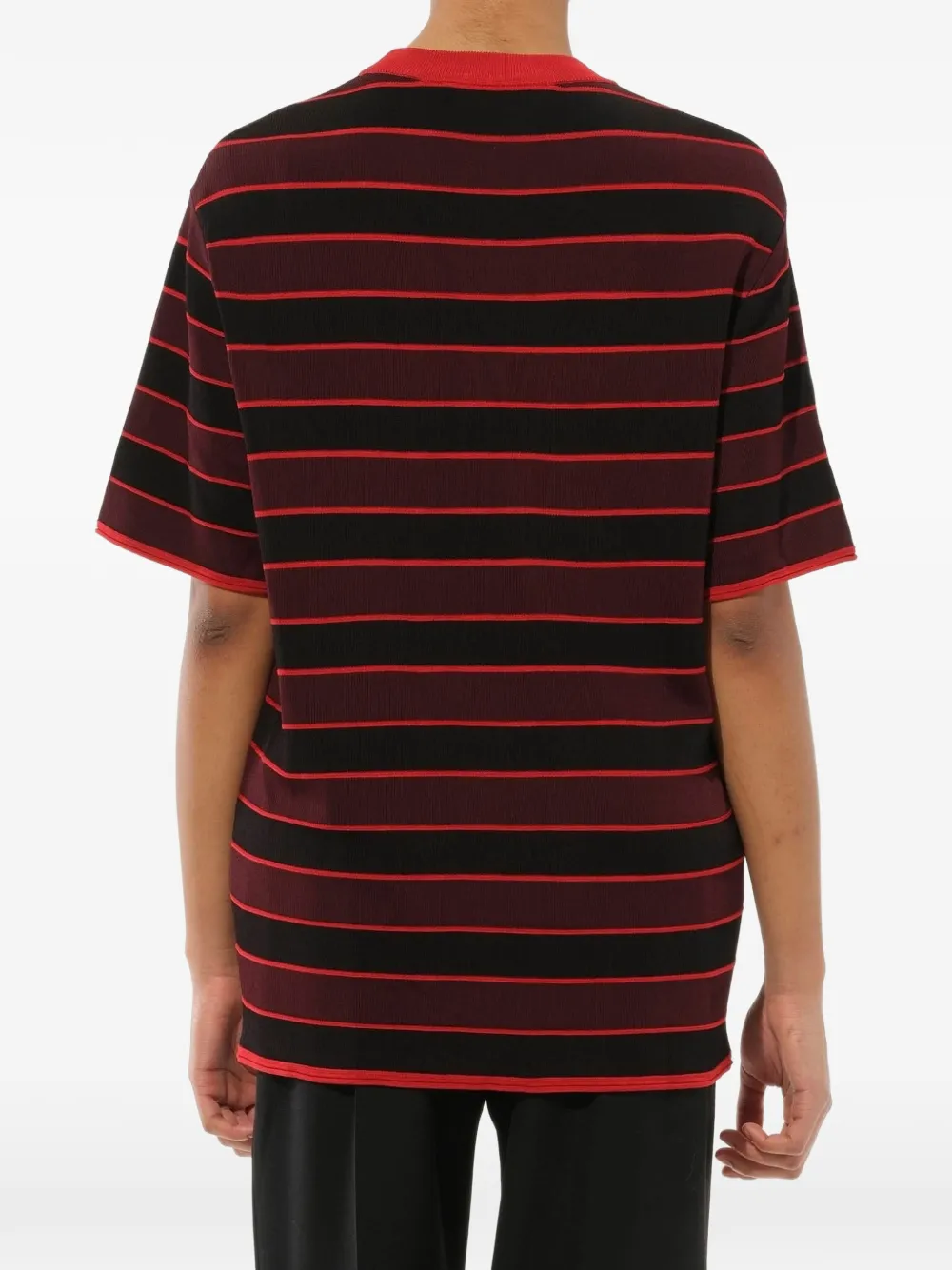 Givenchy Gestreepte trui met geborduurd logo Zwart
