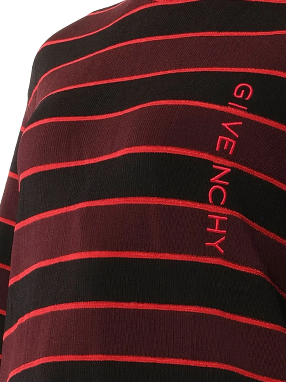 Givenchy Gestreepte trui met geborduurd logo Zwart