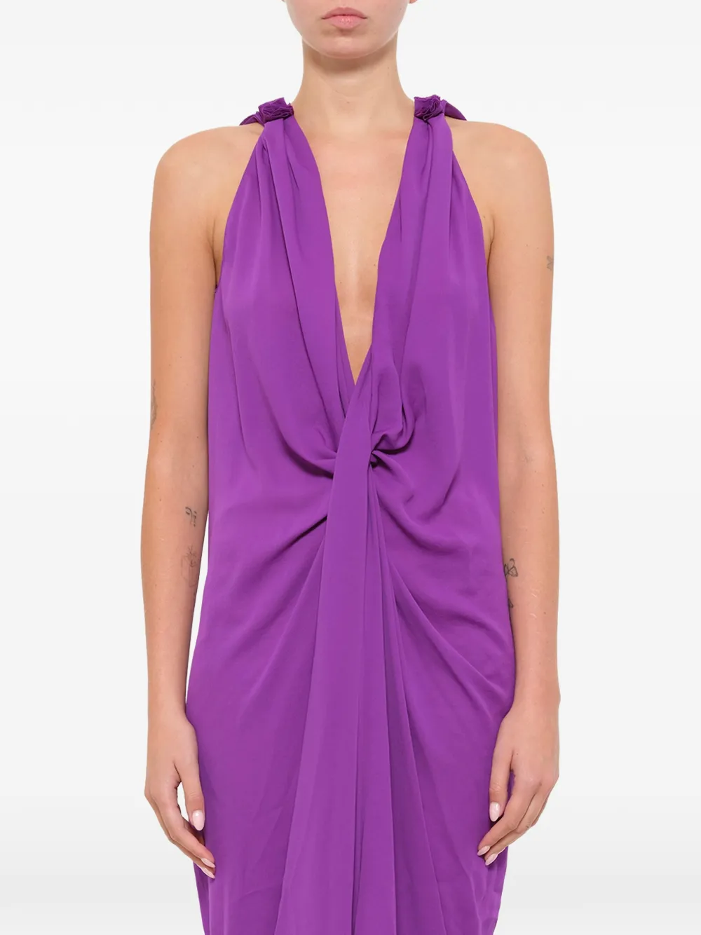 Lanvin twist-detail maxi dress - Viola